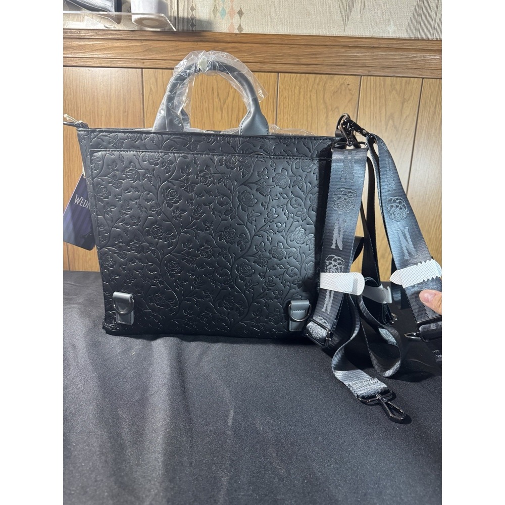 Loungefly Wednesday Adams Nevermore Academy Convertible Tote Bag‎ NWT - Picture 4 of 9